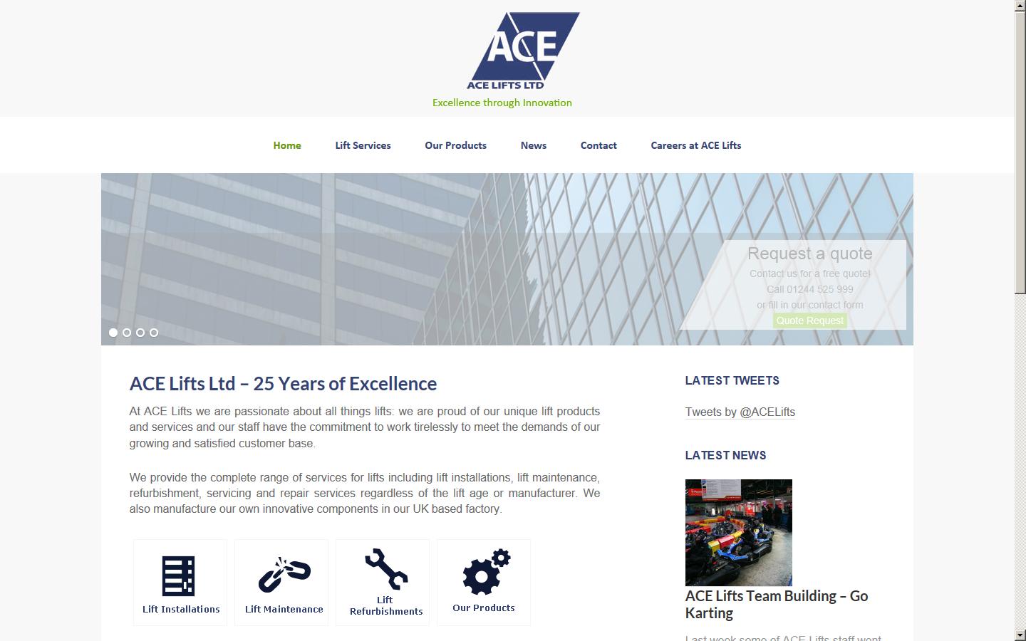 ACE Lifts Ltd Website