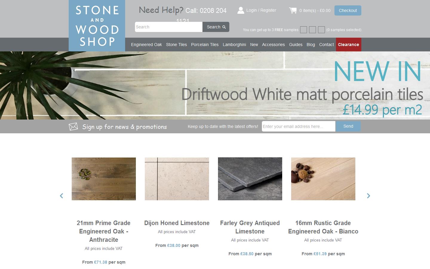 Stone and Wood Shop Website