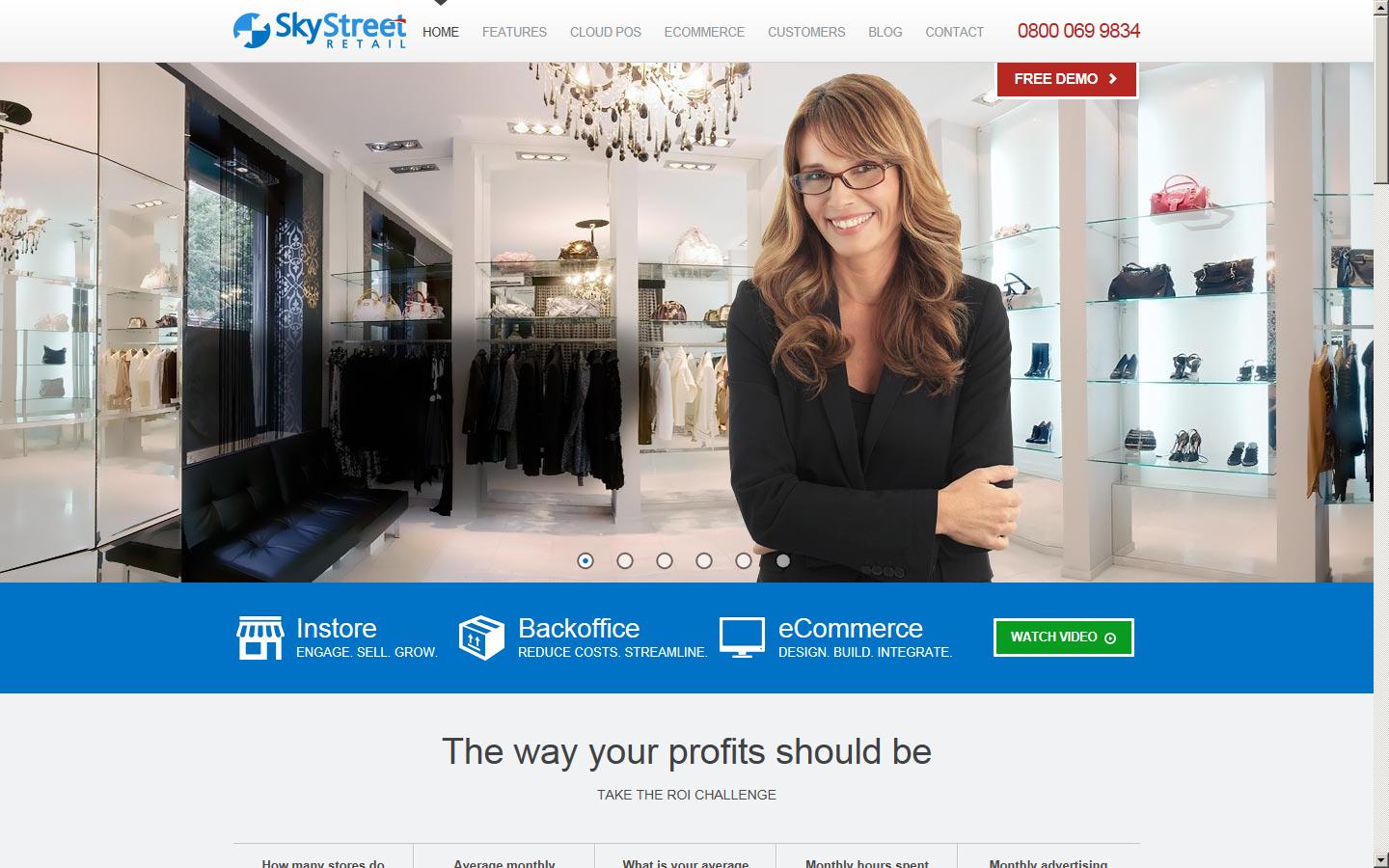 SkyStreet Retail Website