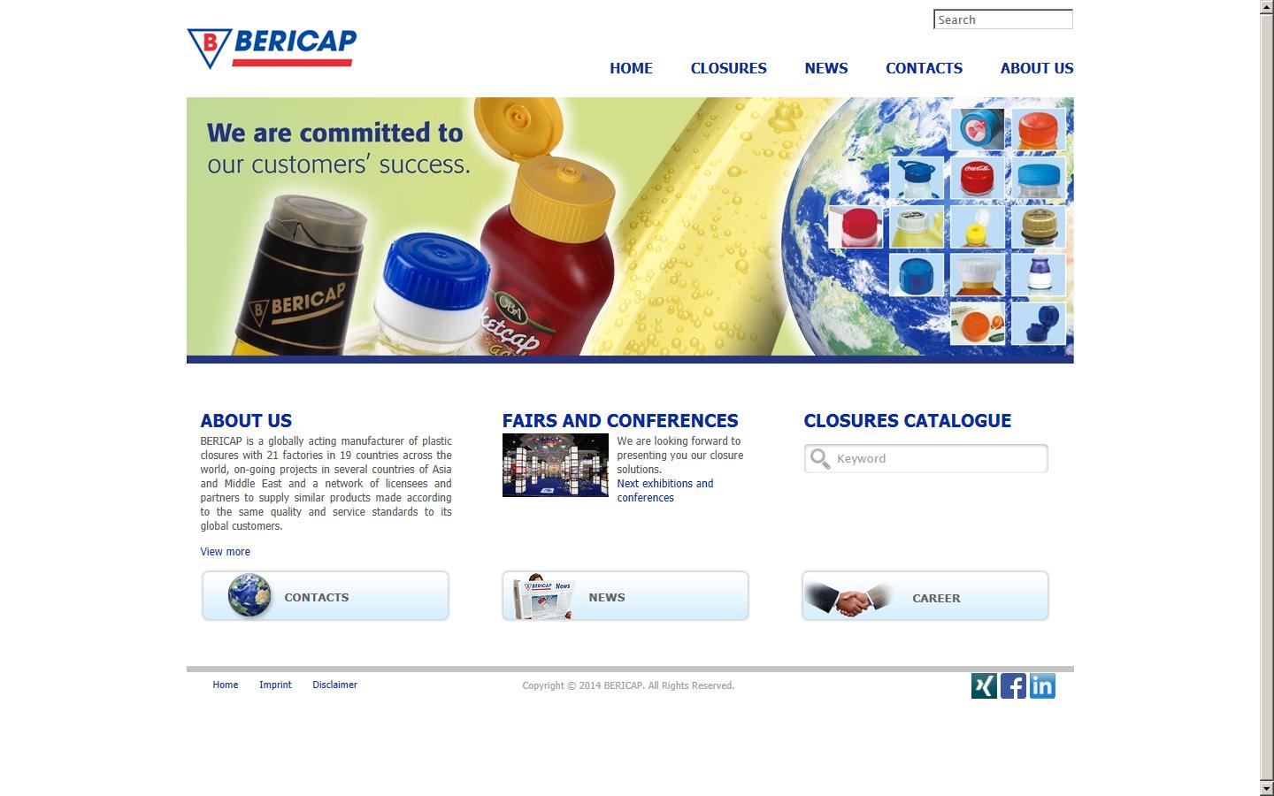 Bericap UK Ltd Website