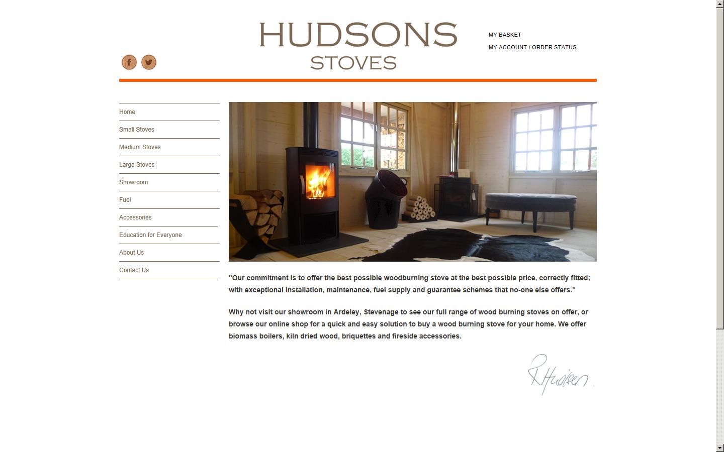 Hudsons Stoves Website