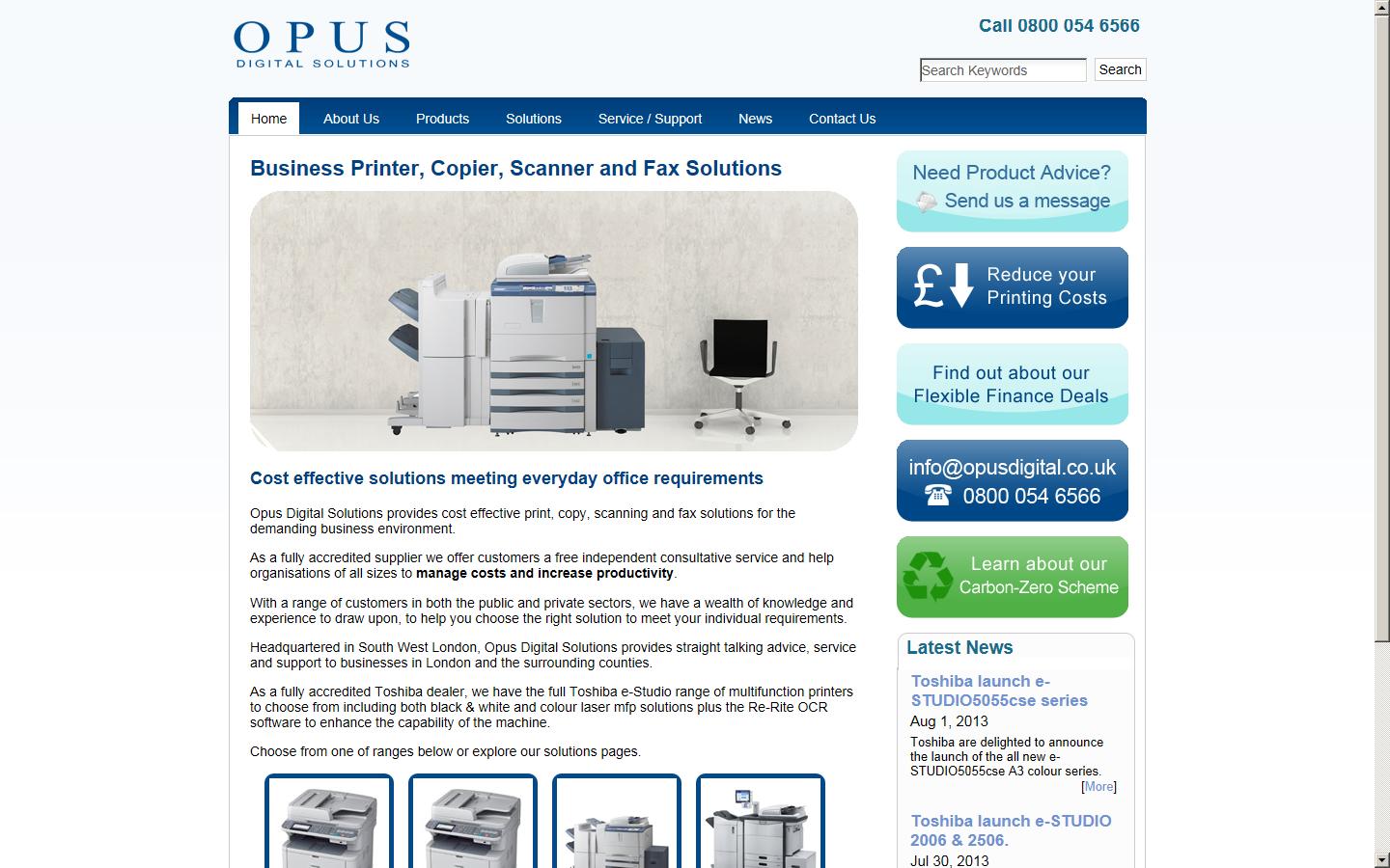 Opus Digital Solutions Ltd Website