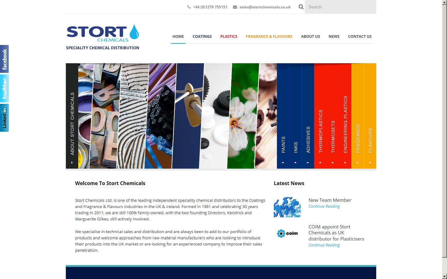 Stort Chemicals Ltd Website