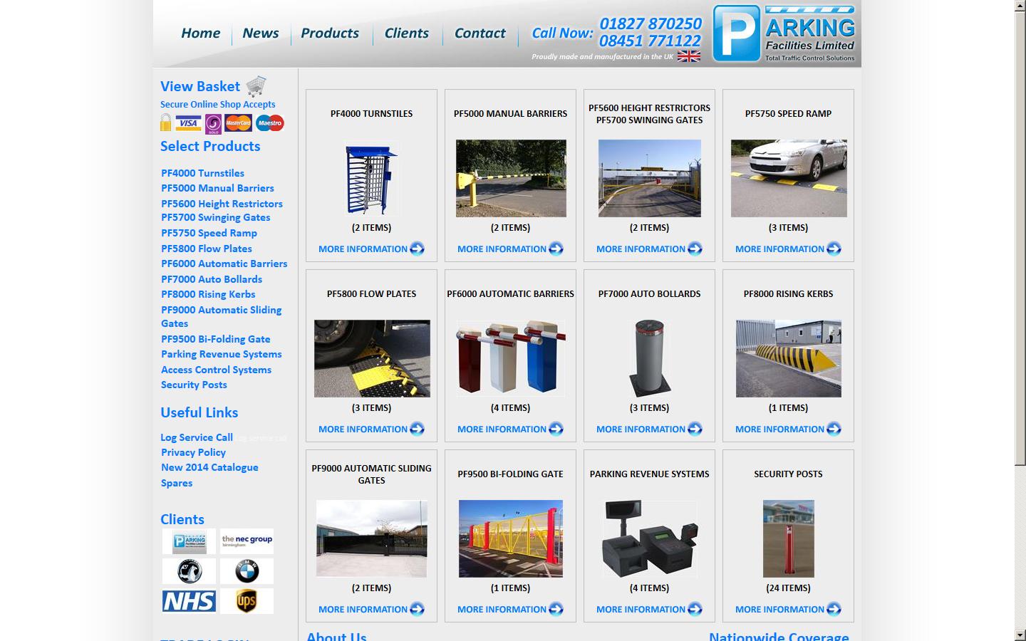 Parking Facilities Website