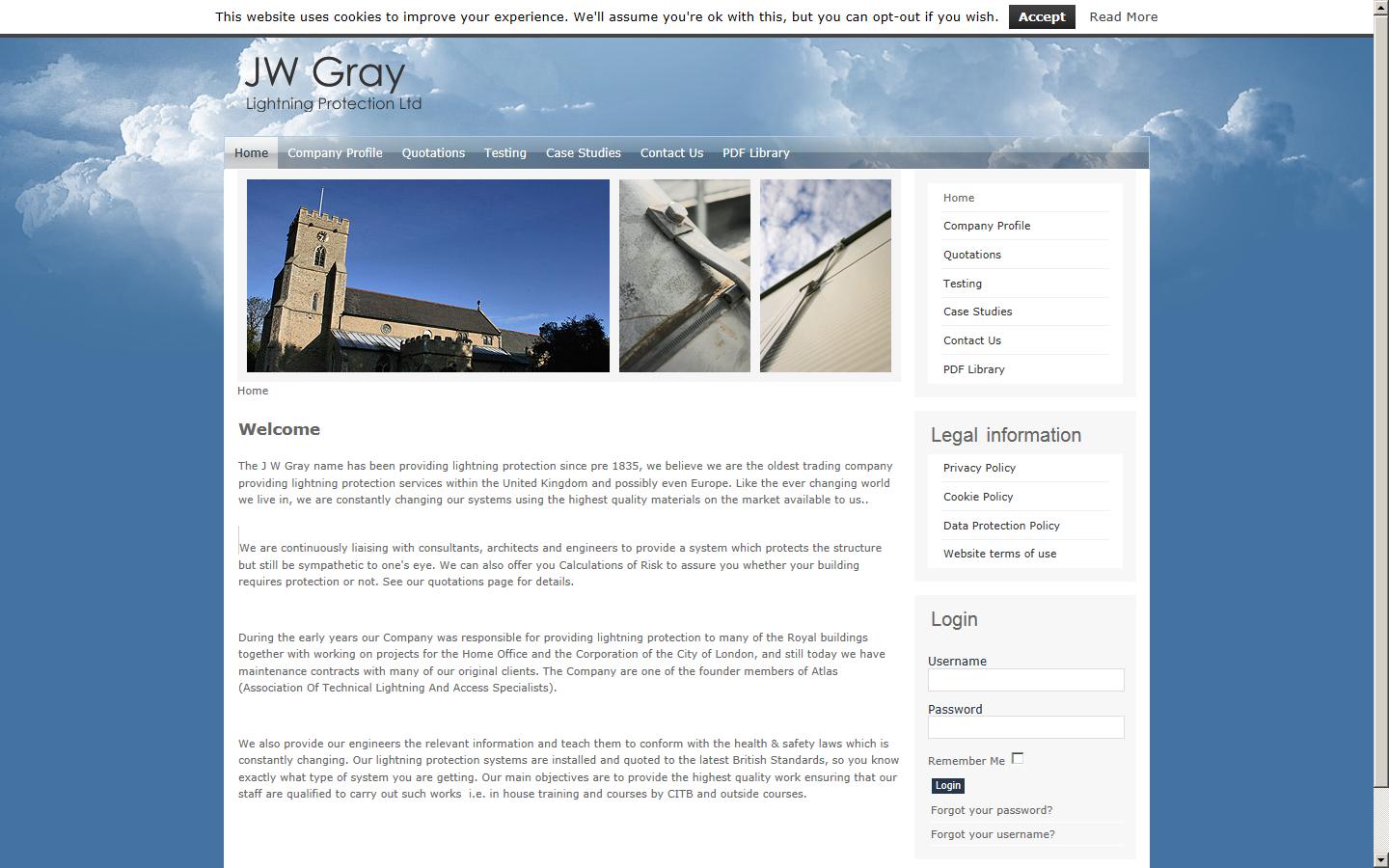 JW Gray Lightning Website