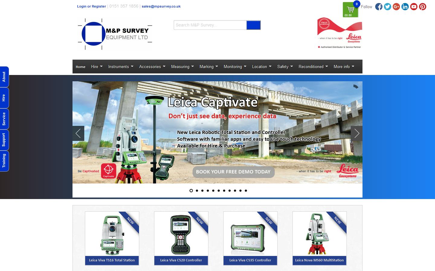 M&P Survey Equipment Ltd Website