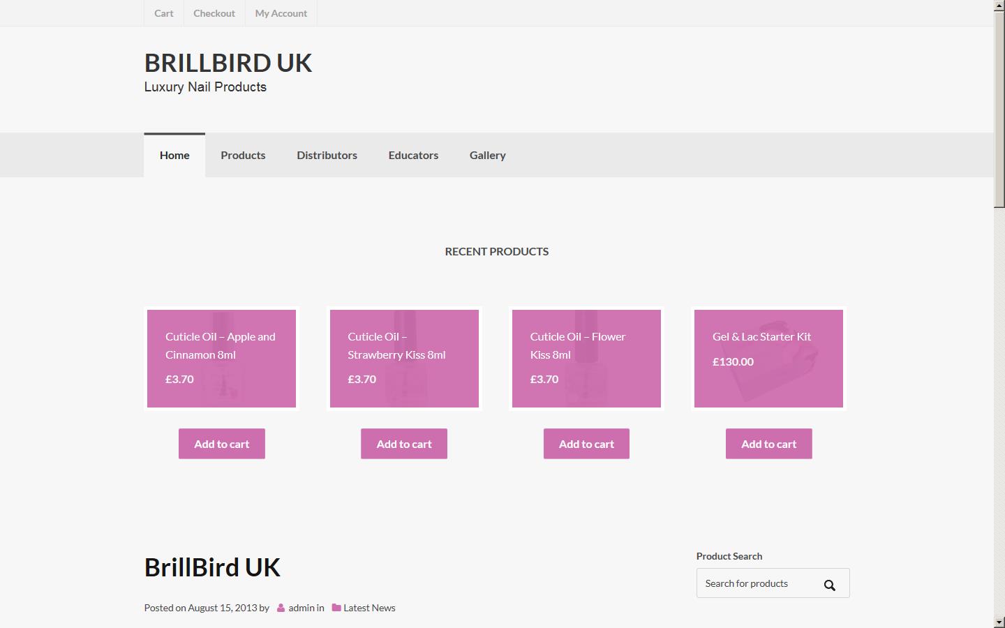 Brillbird UK Luxury Nail Design Website