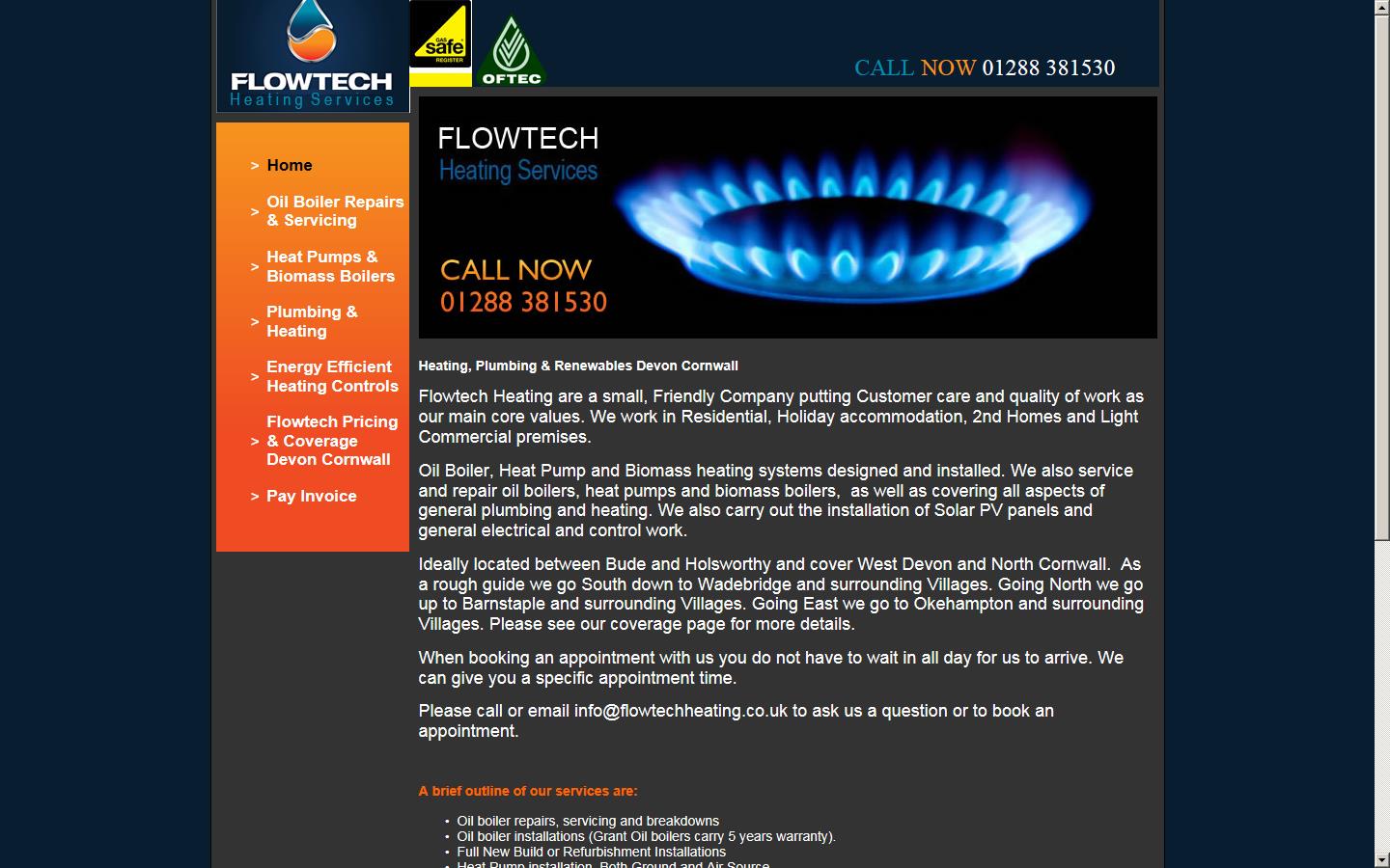 Flowtech Heating Services Website