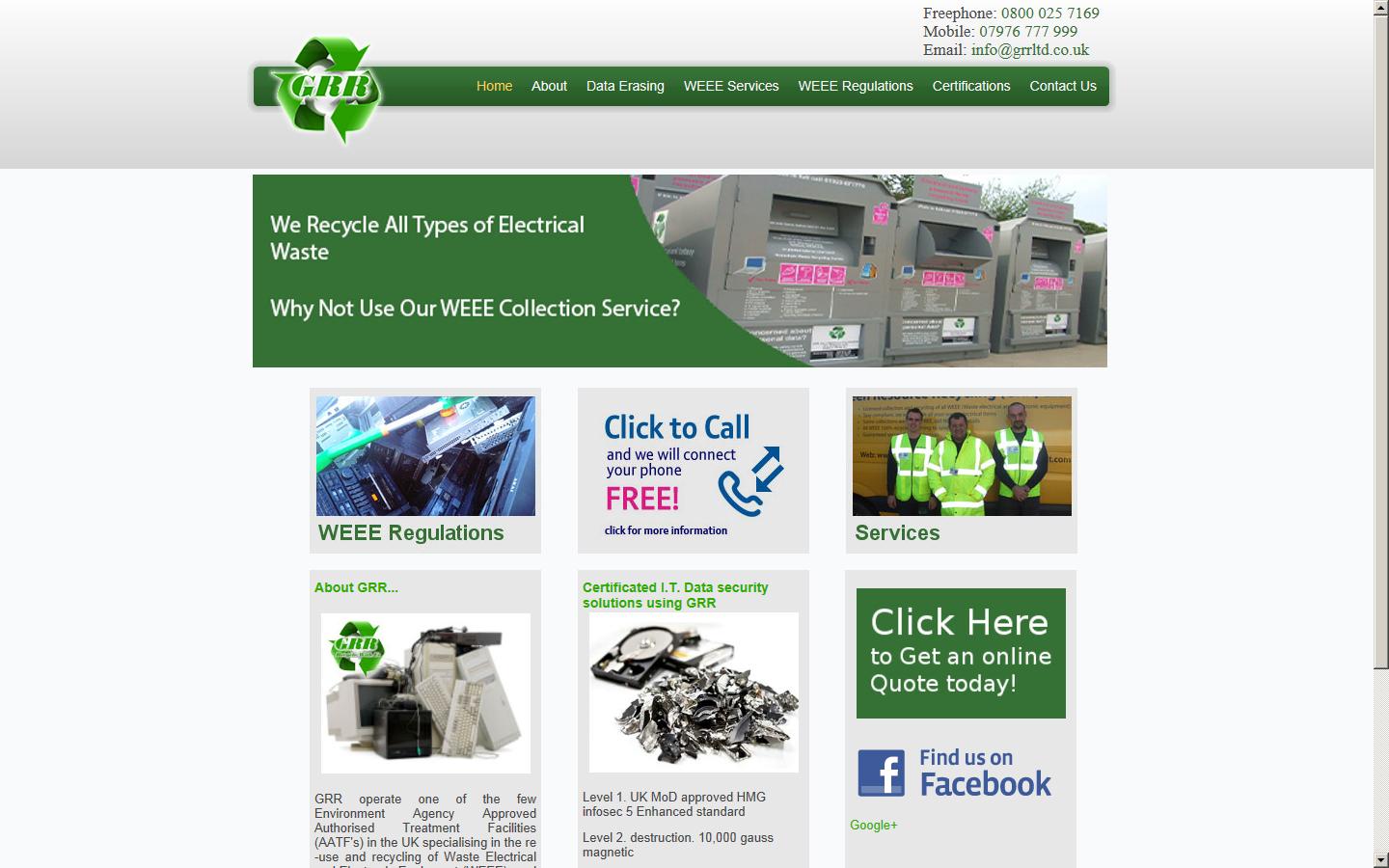 Green Resource Recycling (GRR) Ltd Website