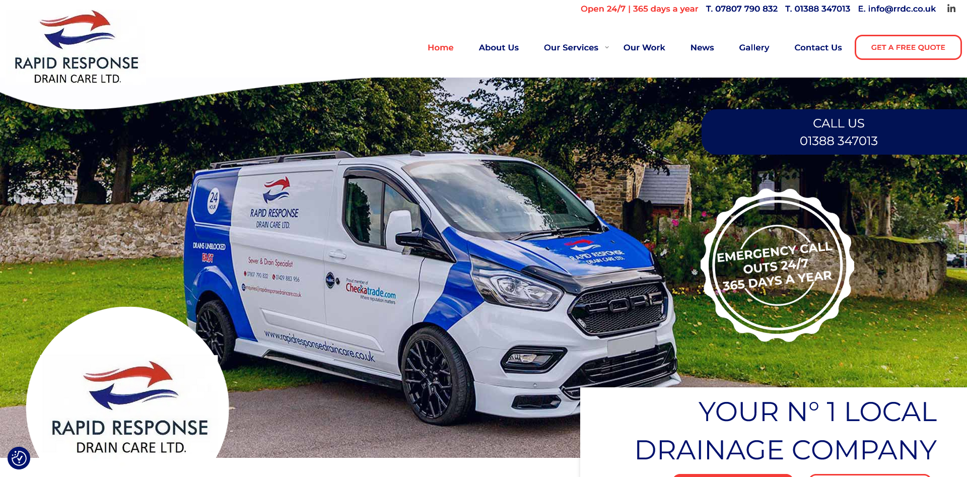 Rapid Response Drain Care Ltd Website