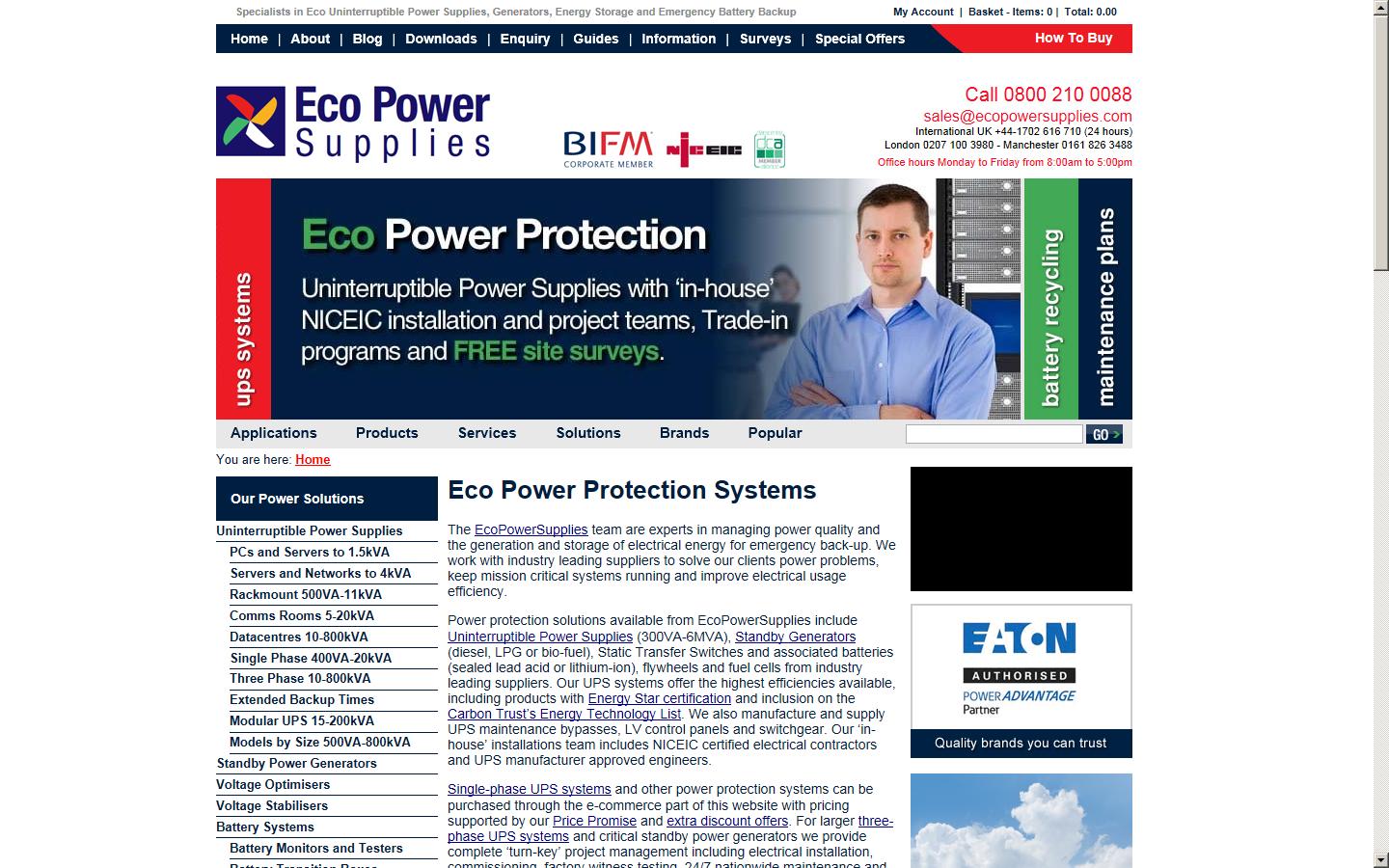 Eco Power Supplies Ltd Website