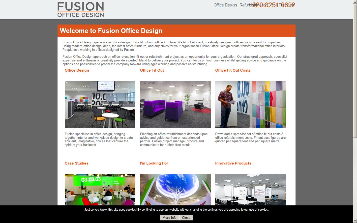 Fusion Office Design Website