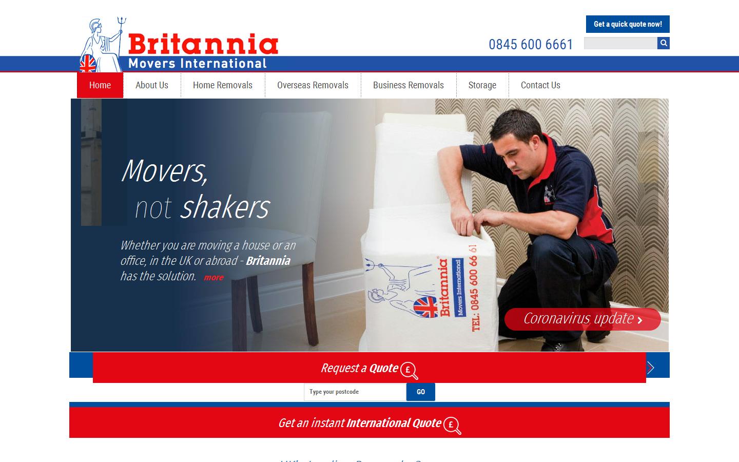 Britannia Movers International Website