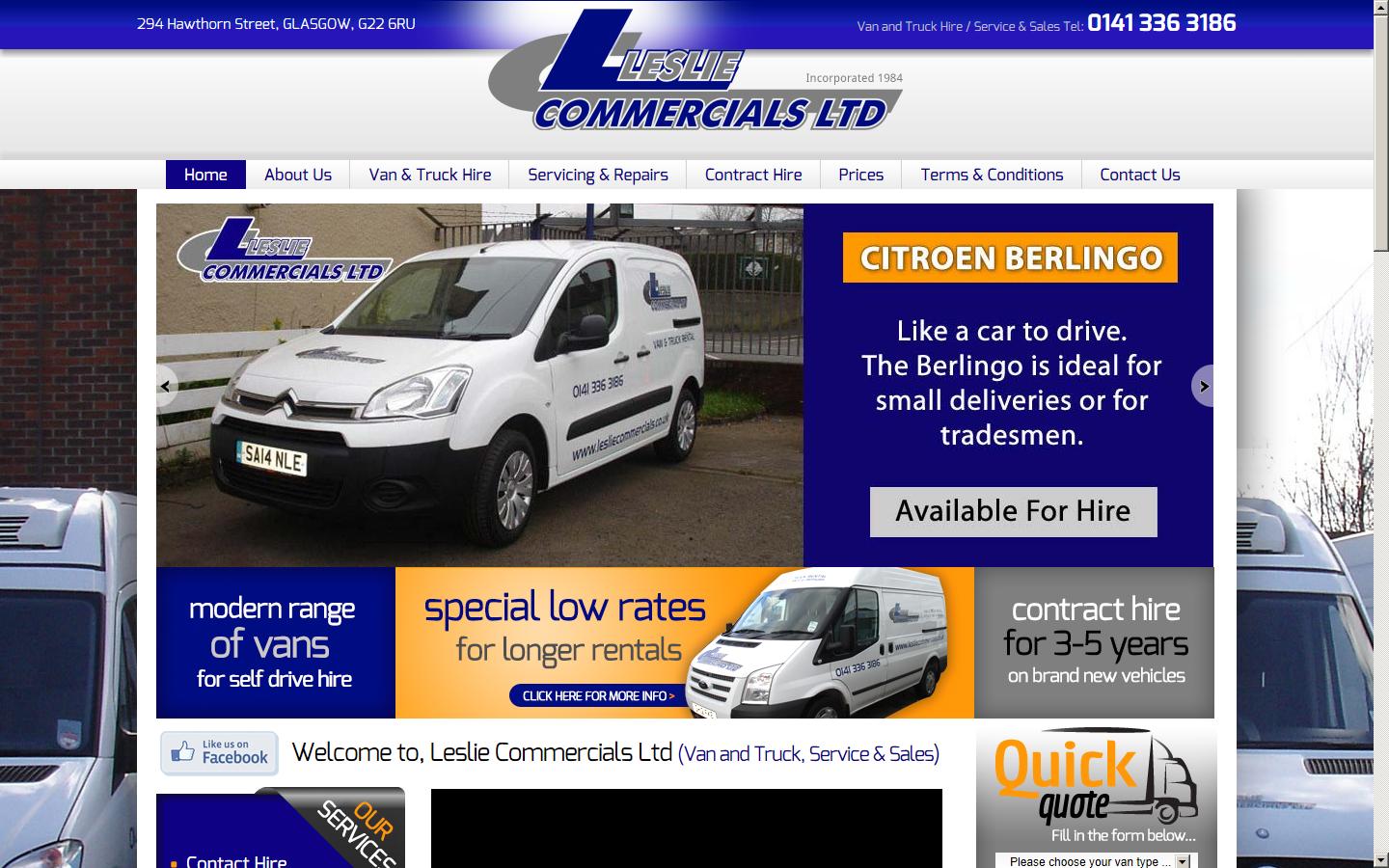 Leslie Commercials Ltd Website