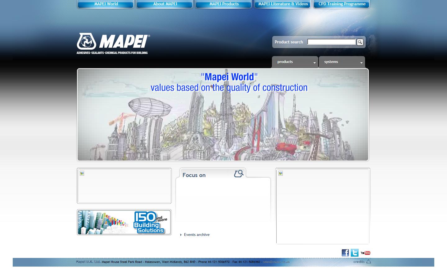 Mapei UK Ltd Website