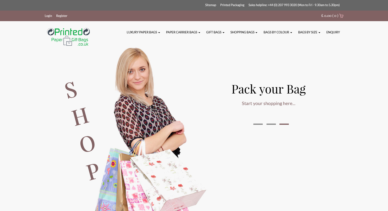 Printed Paper Gift Bags Website