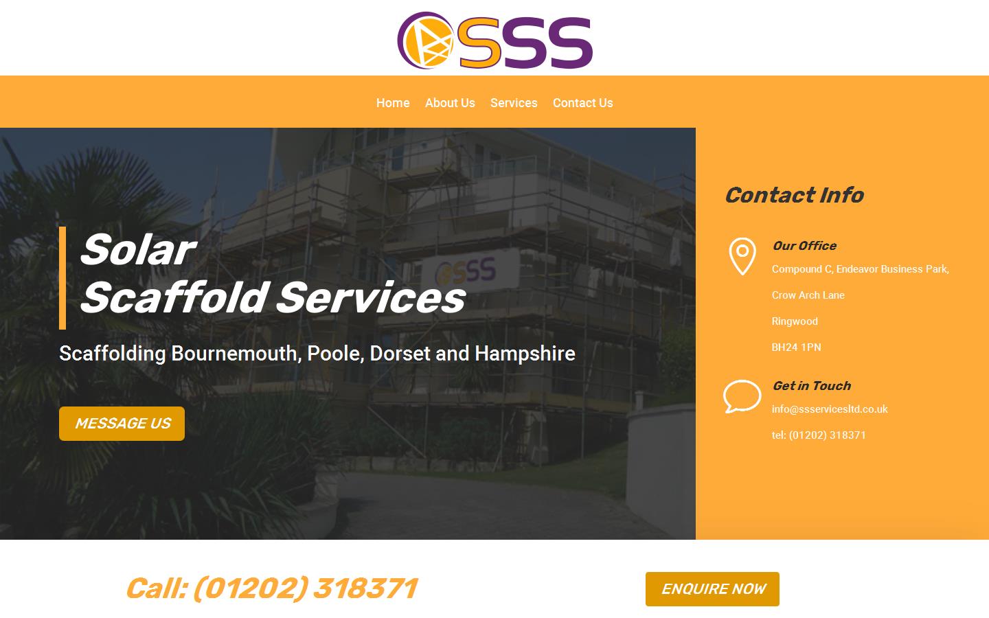 Solar Scaffold Services Website