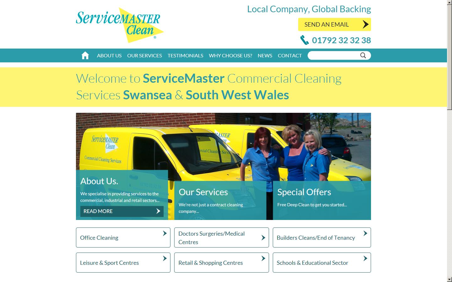 ServiceMaster Commercial Cleaning Services Website