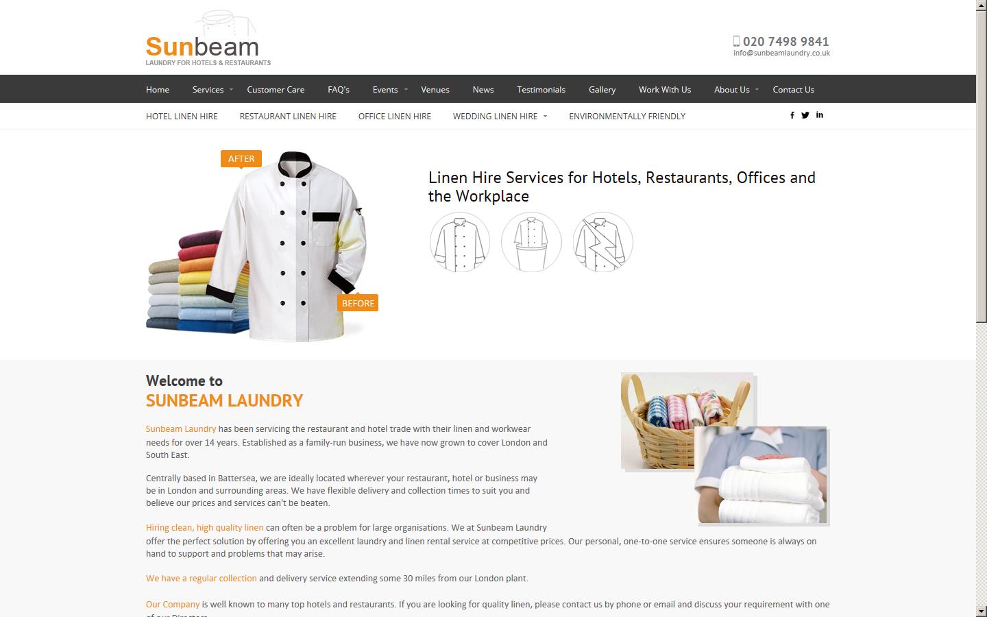 Sunbeam Laundry Website