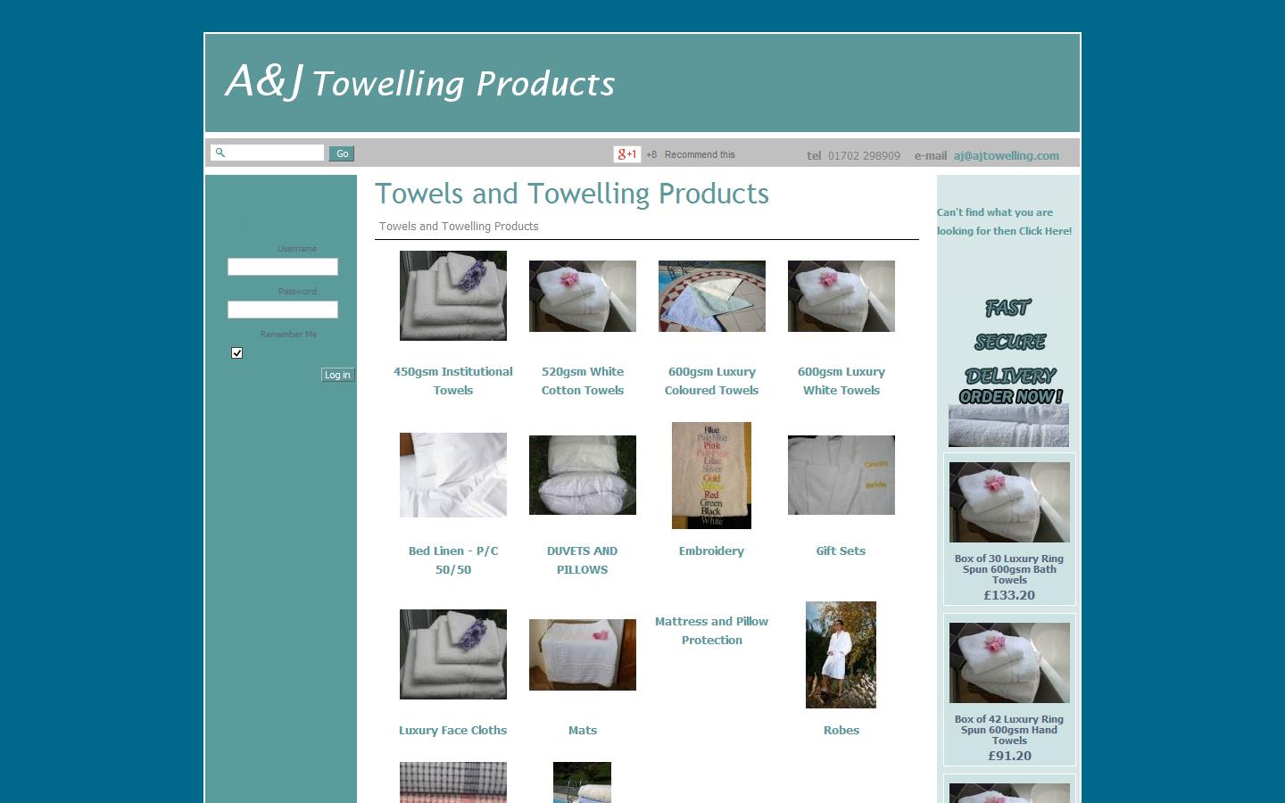 A&J Toweling Website