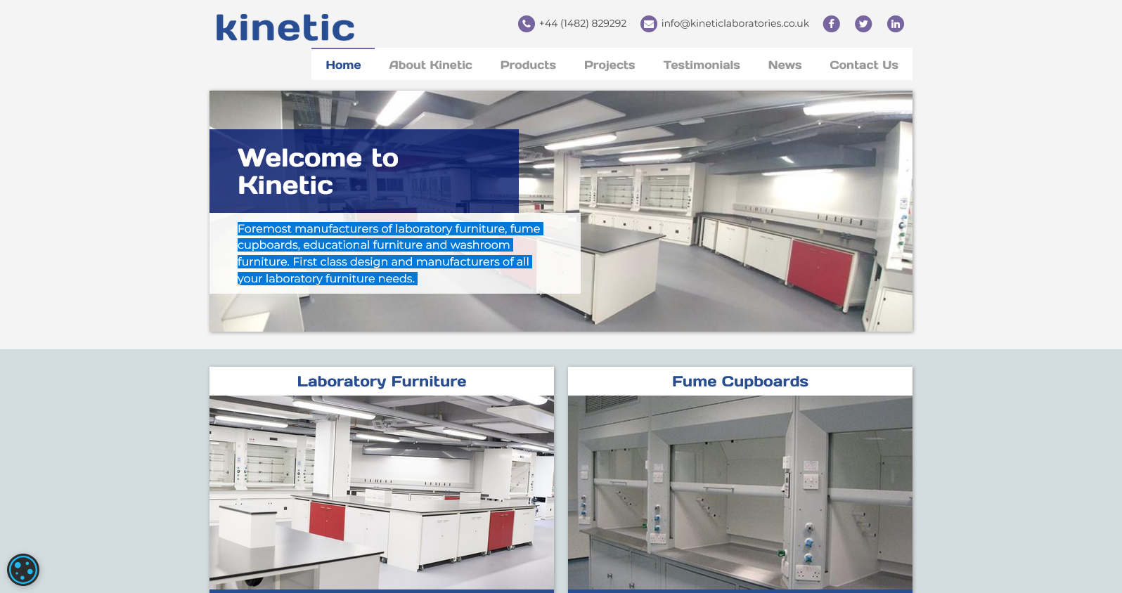 Kinetic Laboratories Ltd Website