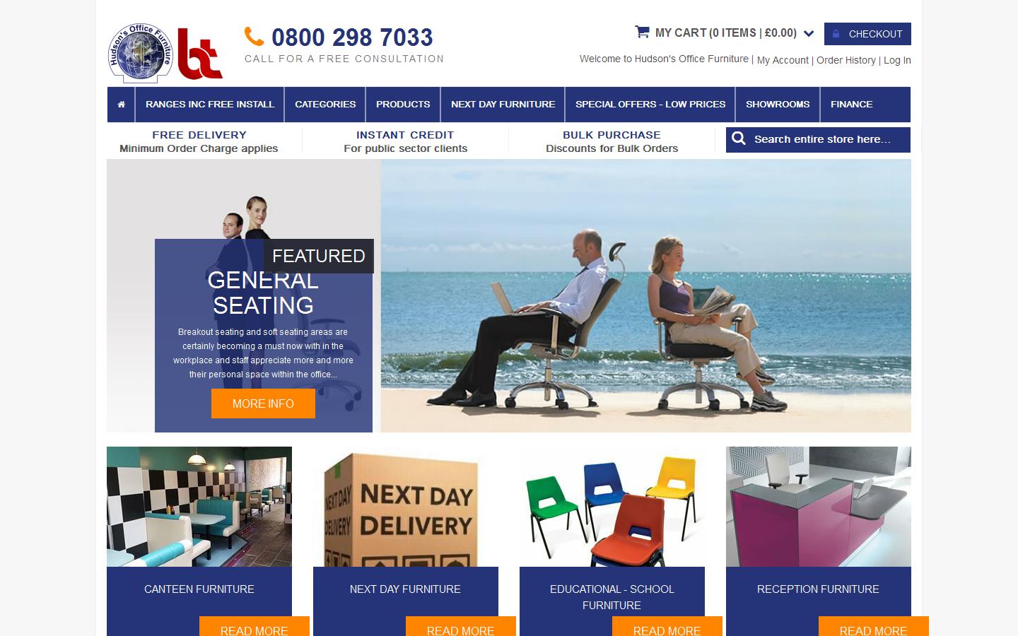 Hudsons Office Furniture Ltd Website