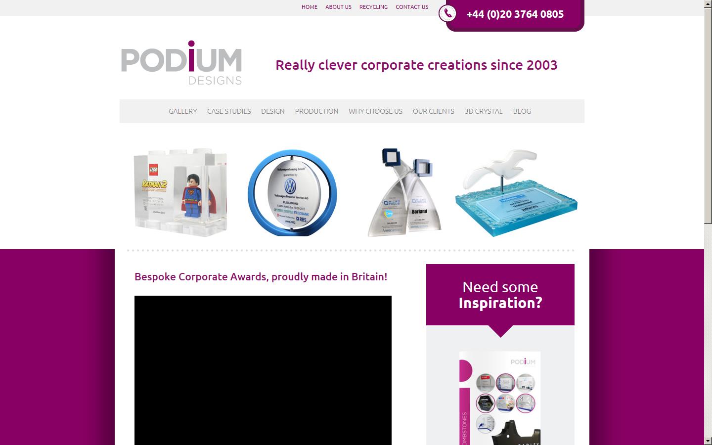 Podium Designs Website