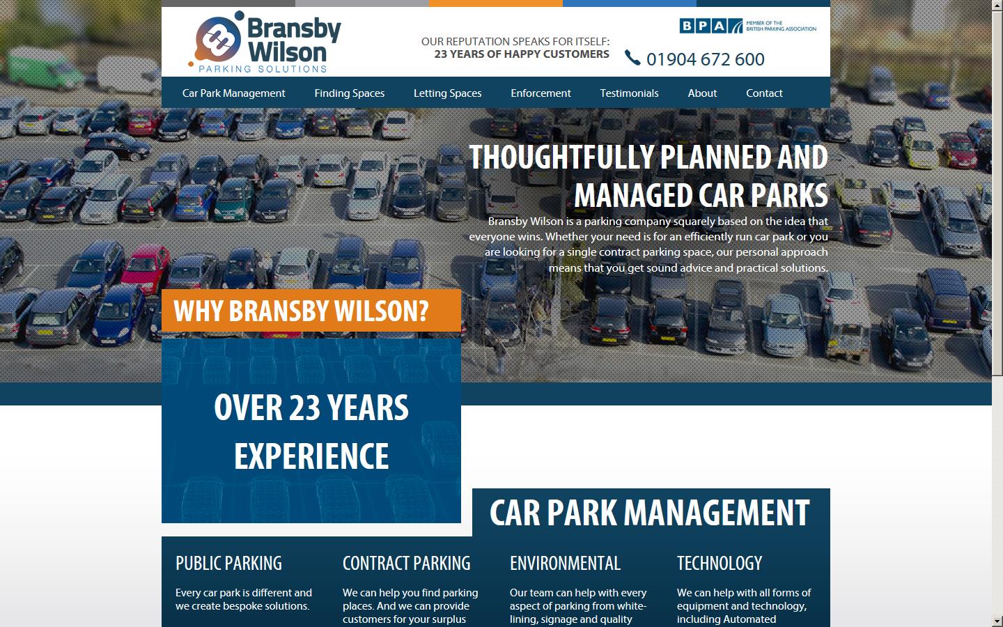 Bransby Wilson Parking Solutions Website