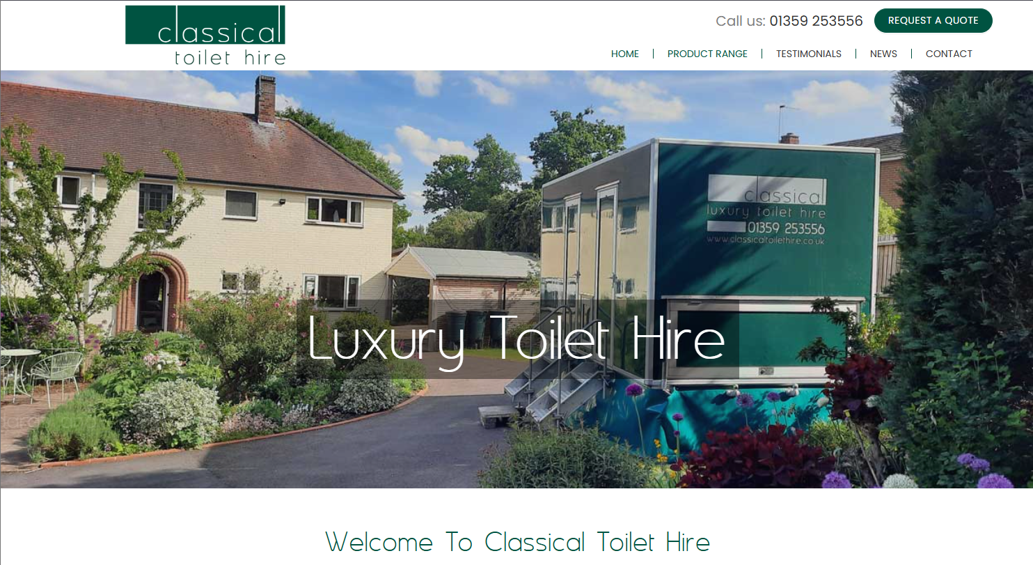 Classical Toilet Hire Website