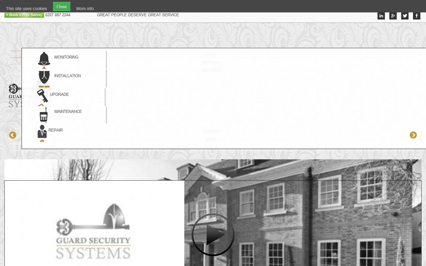 Guard Security Systems Website