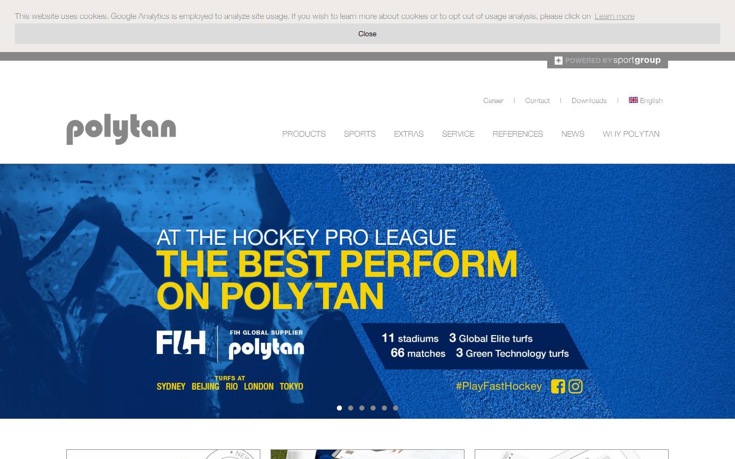 Polytan Sports Surfaces Website