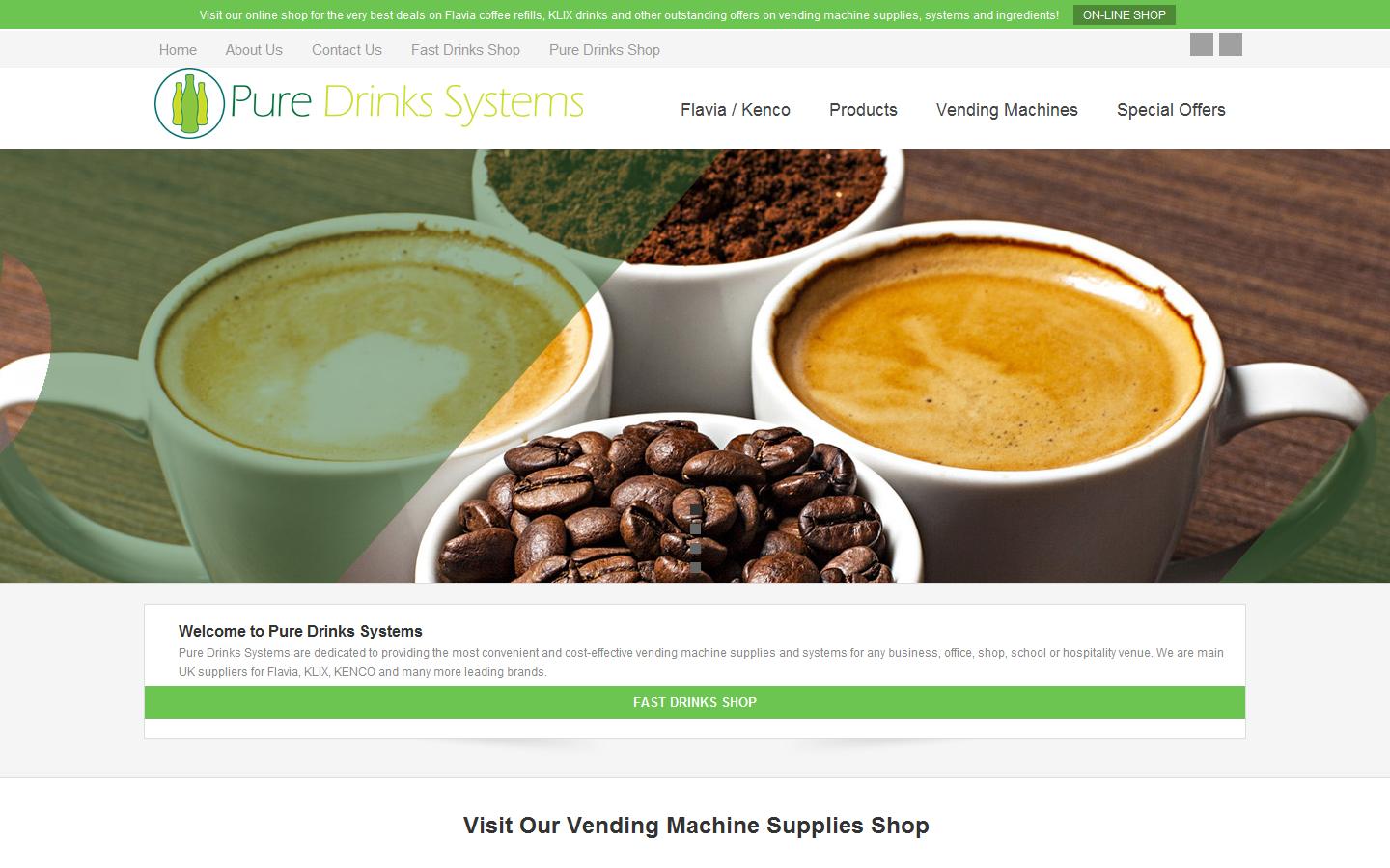 Pure Drinks Systems Website