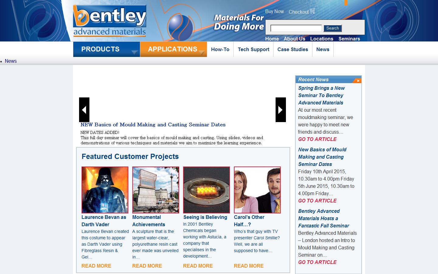 Bentley Advanced Materials Website