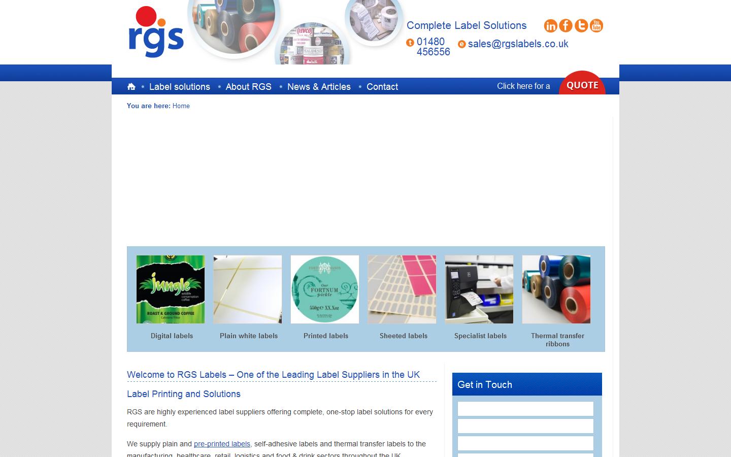 RGS Labels Website