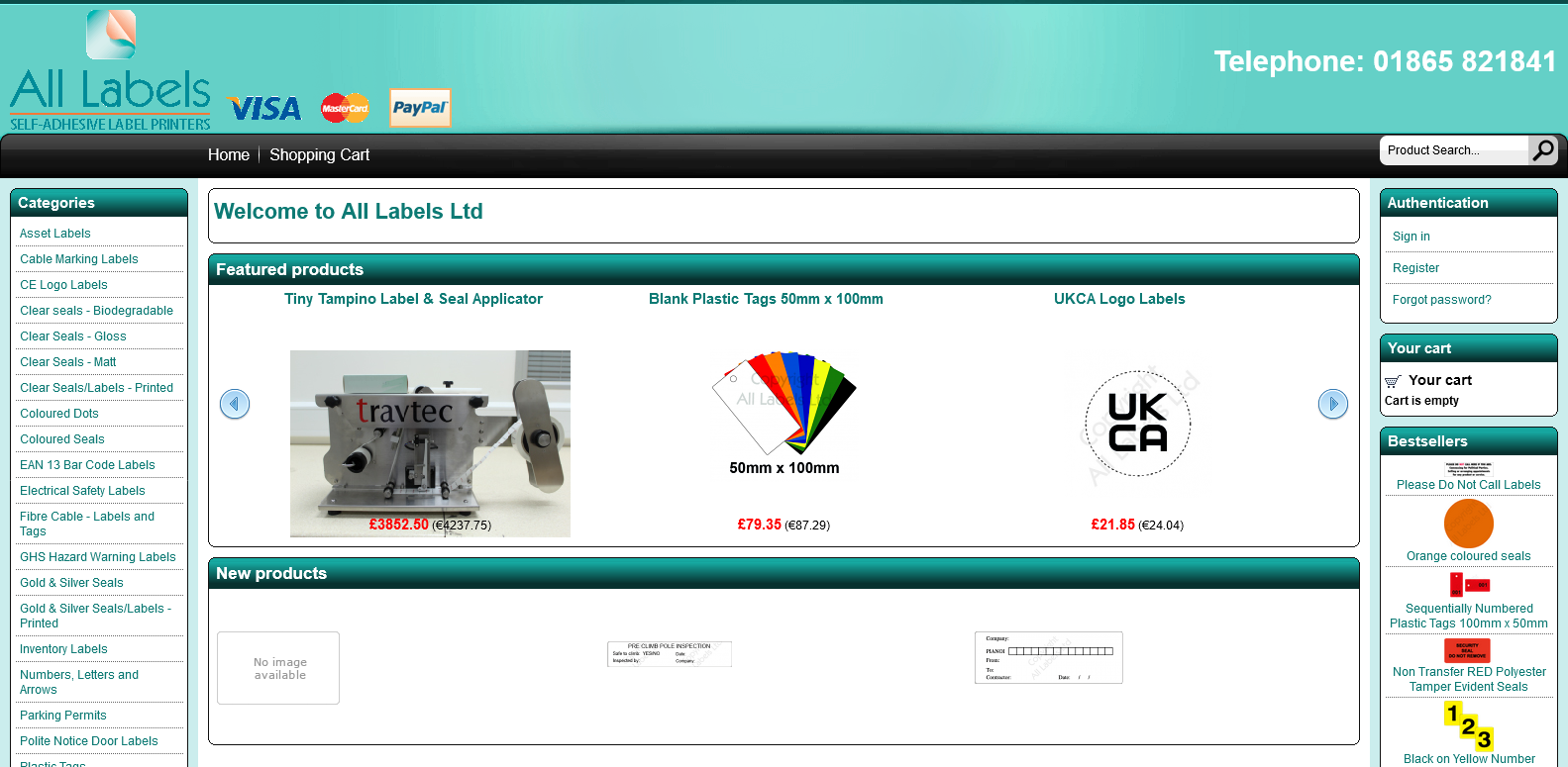 All Labels Ltd Website