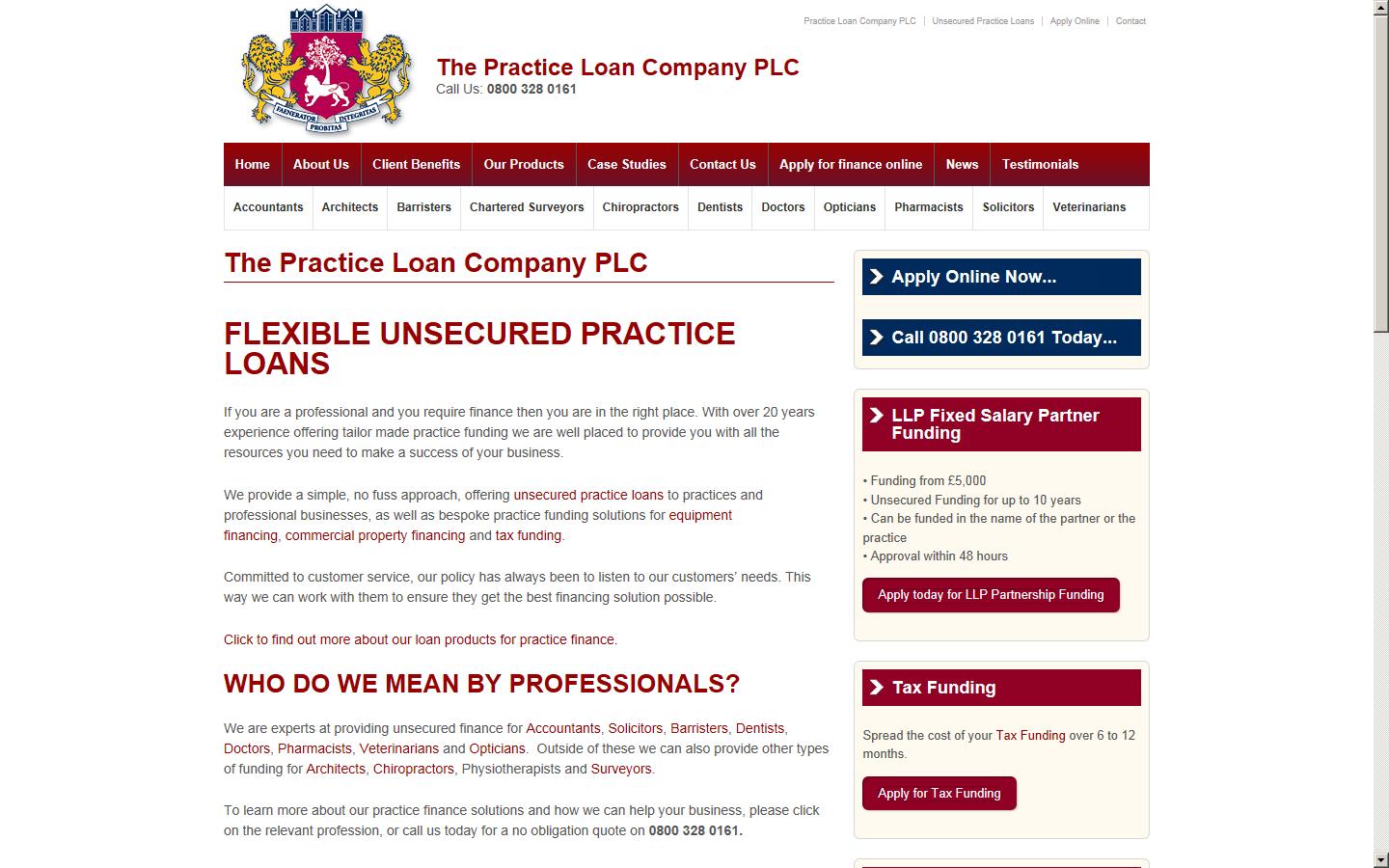 The Practice Loan Company Plc Website