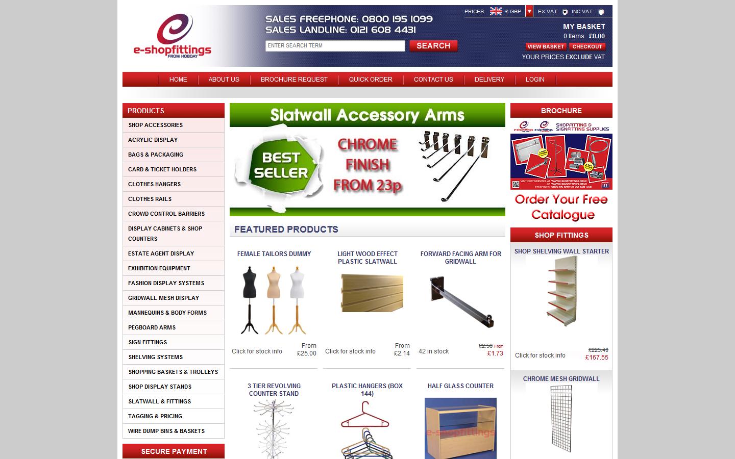 E Shop Fittings Website