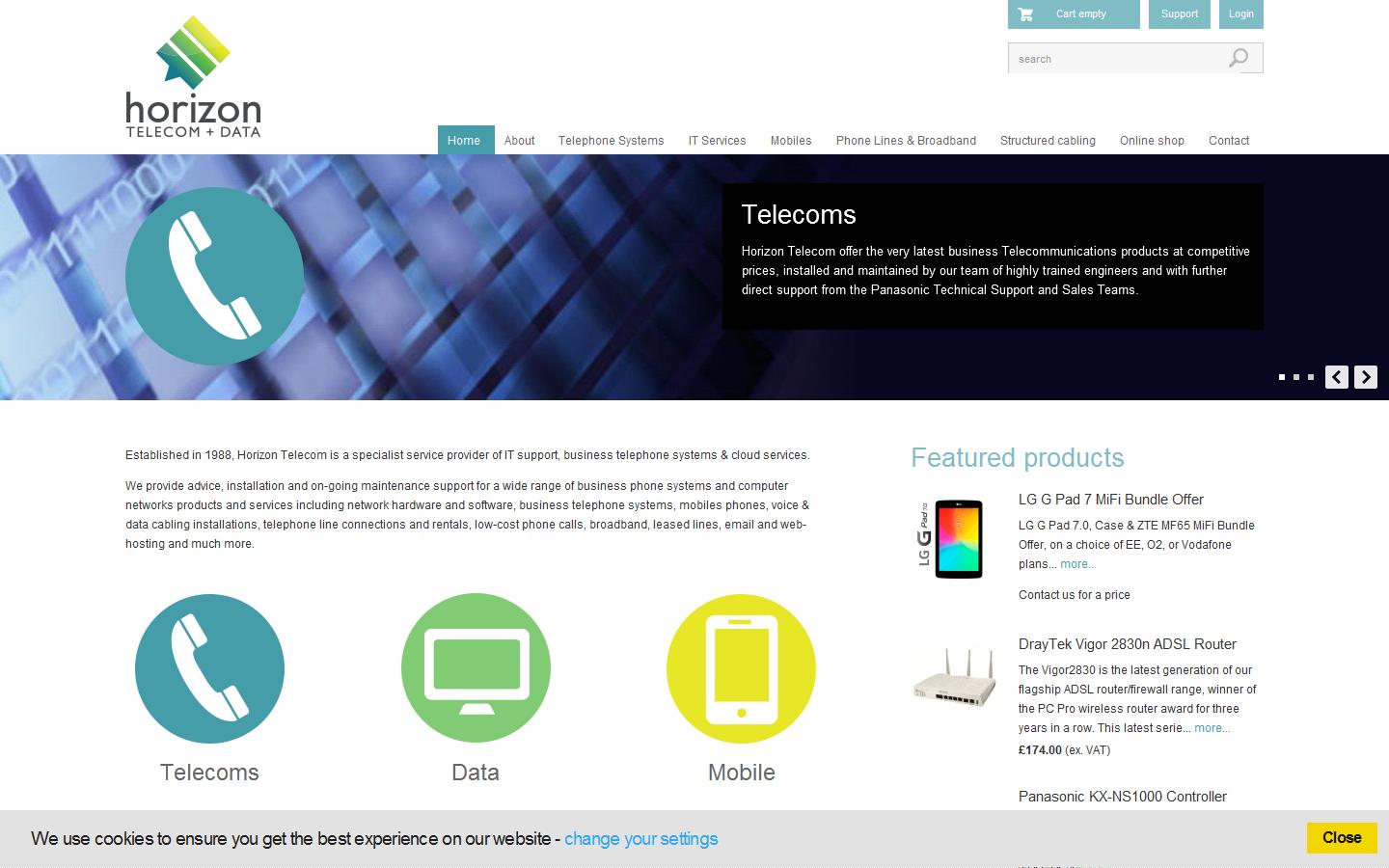 Horizon Telecom Website