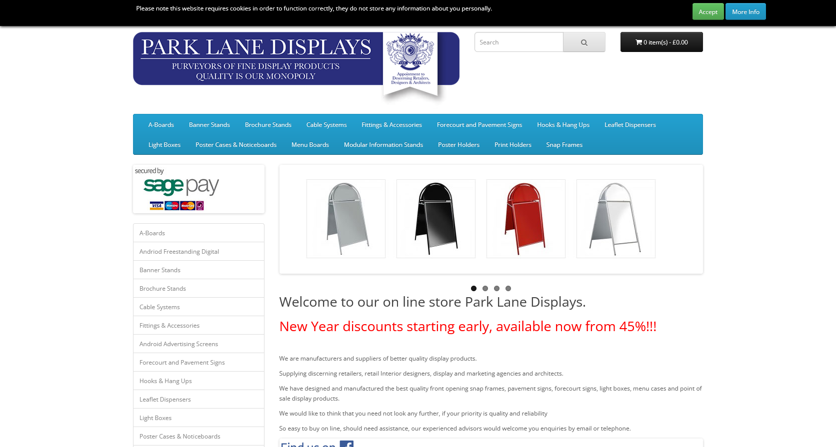 Park Lane Displays Website