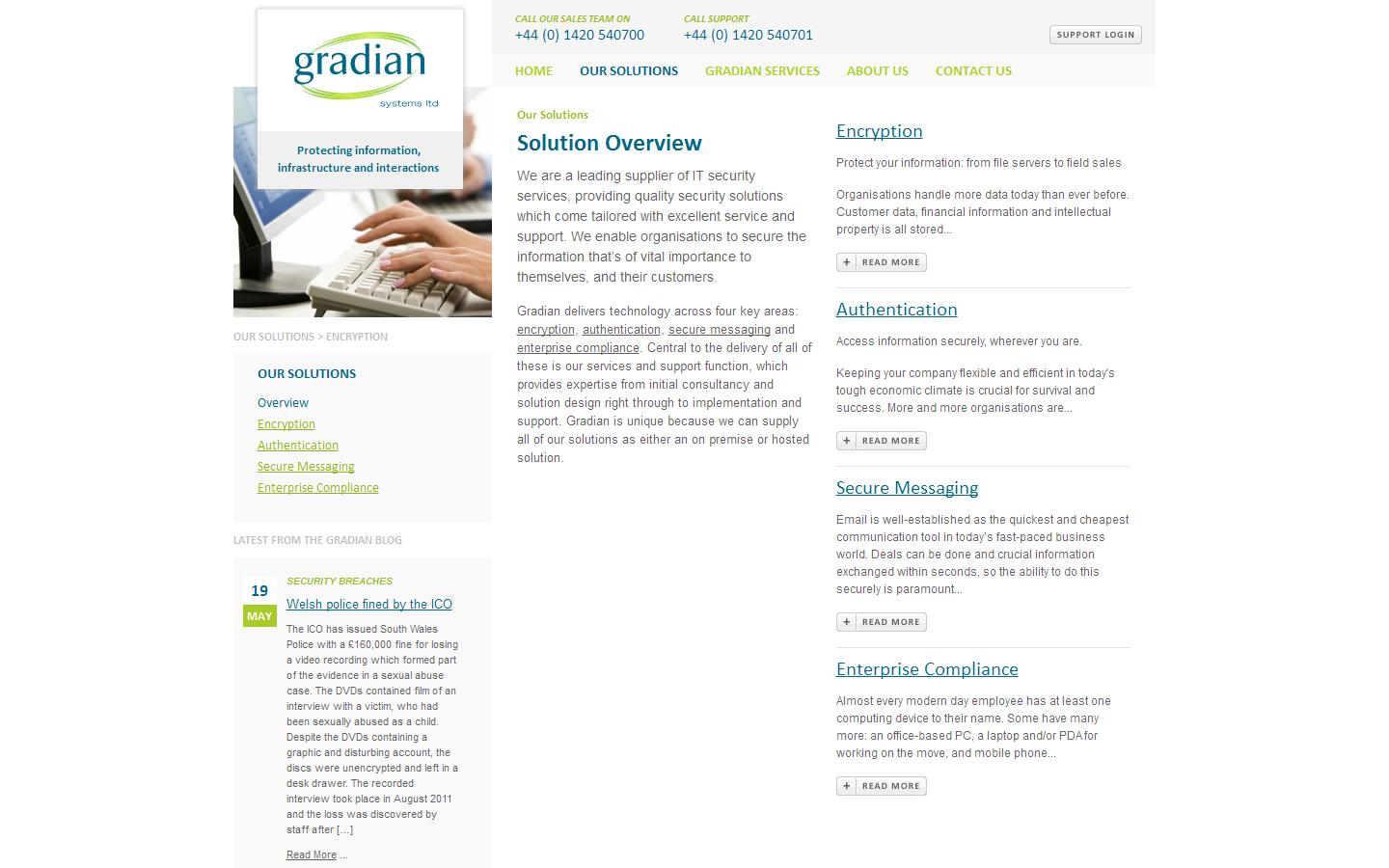 Gradian Systems Website