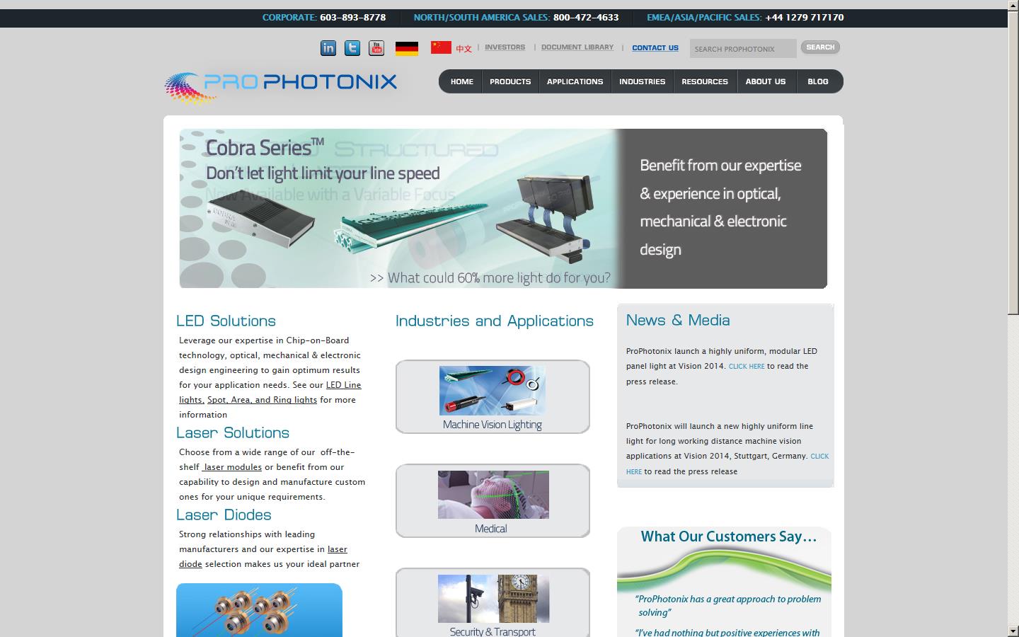 Photonic Products Website