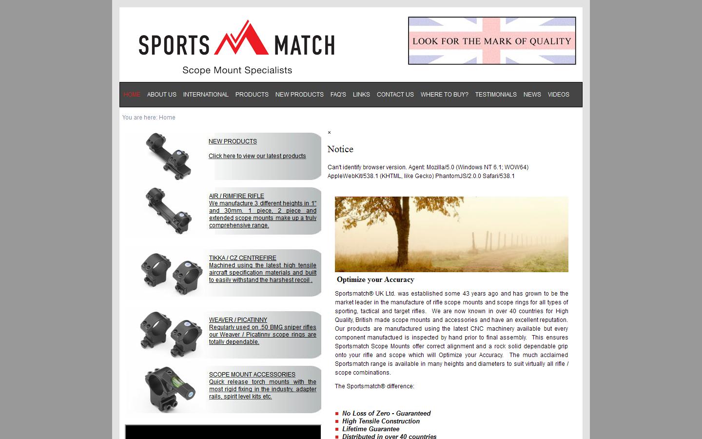 SPORTSMATCH UK Website