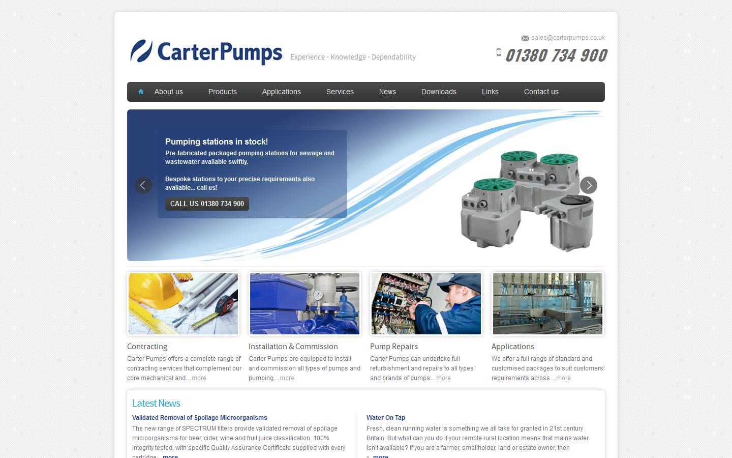 Carter Pumps Ltd Website