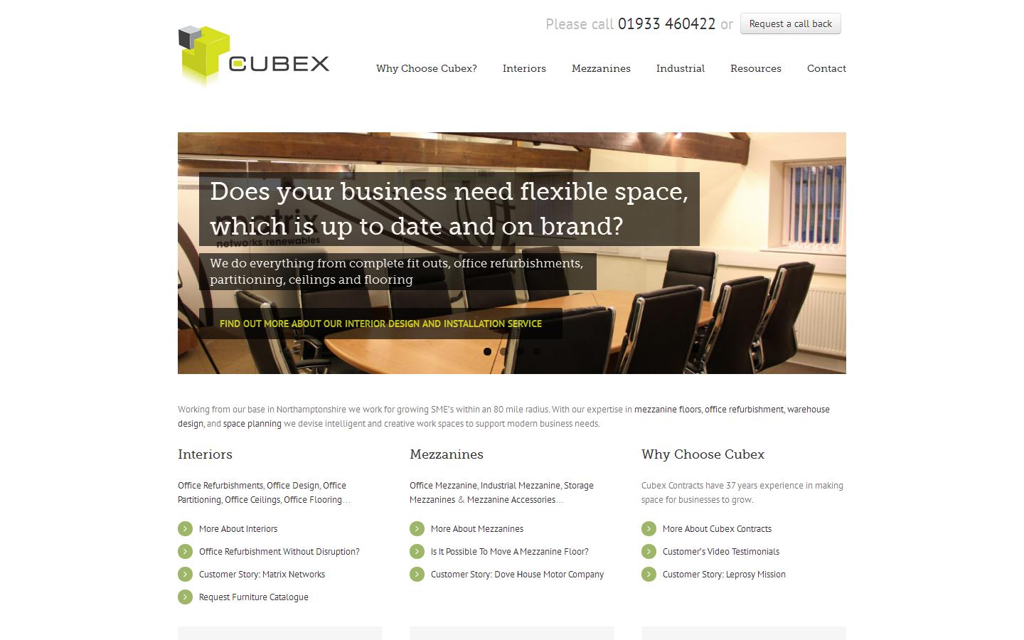 Cubex Contracts Ltd Website