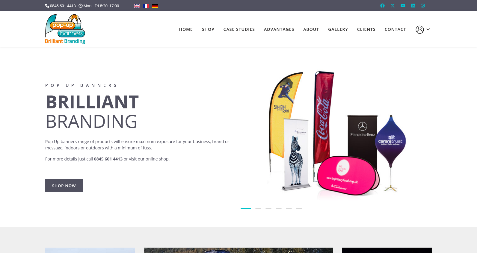 Pop-Up Banners Website