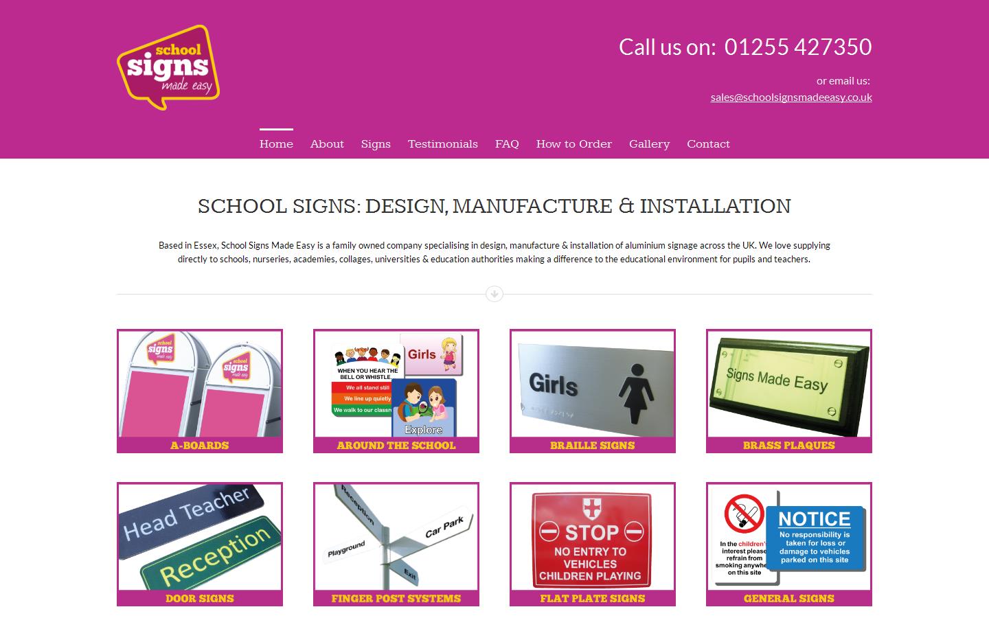 School Signs Made Easy Website