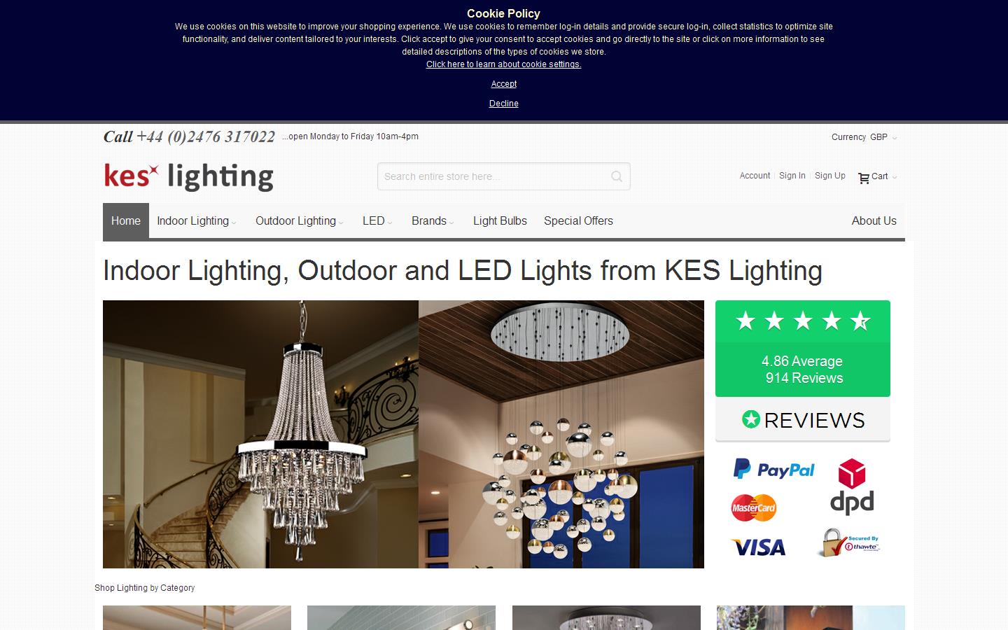 KES Lighting Website