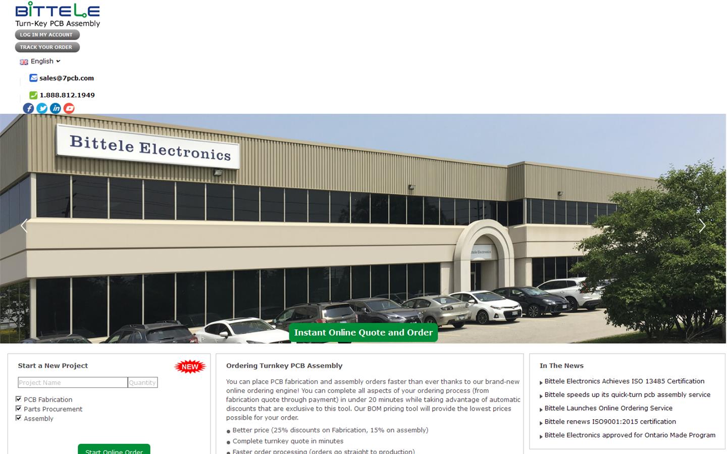 Bittele Electronics Website