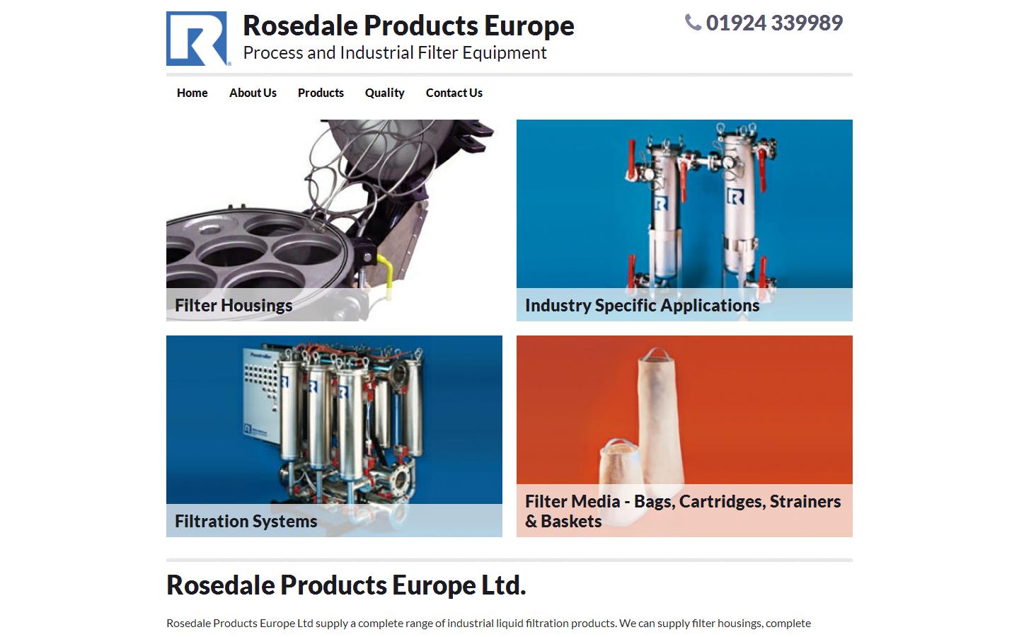 Rosedale Products Europe Website