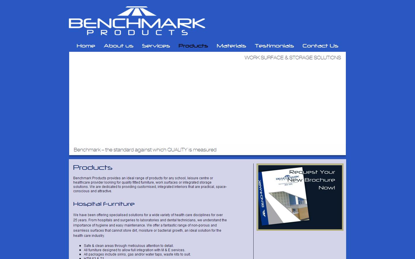 BENCHMARK PRODUCTS Website